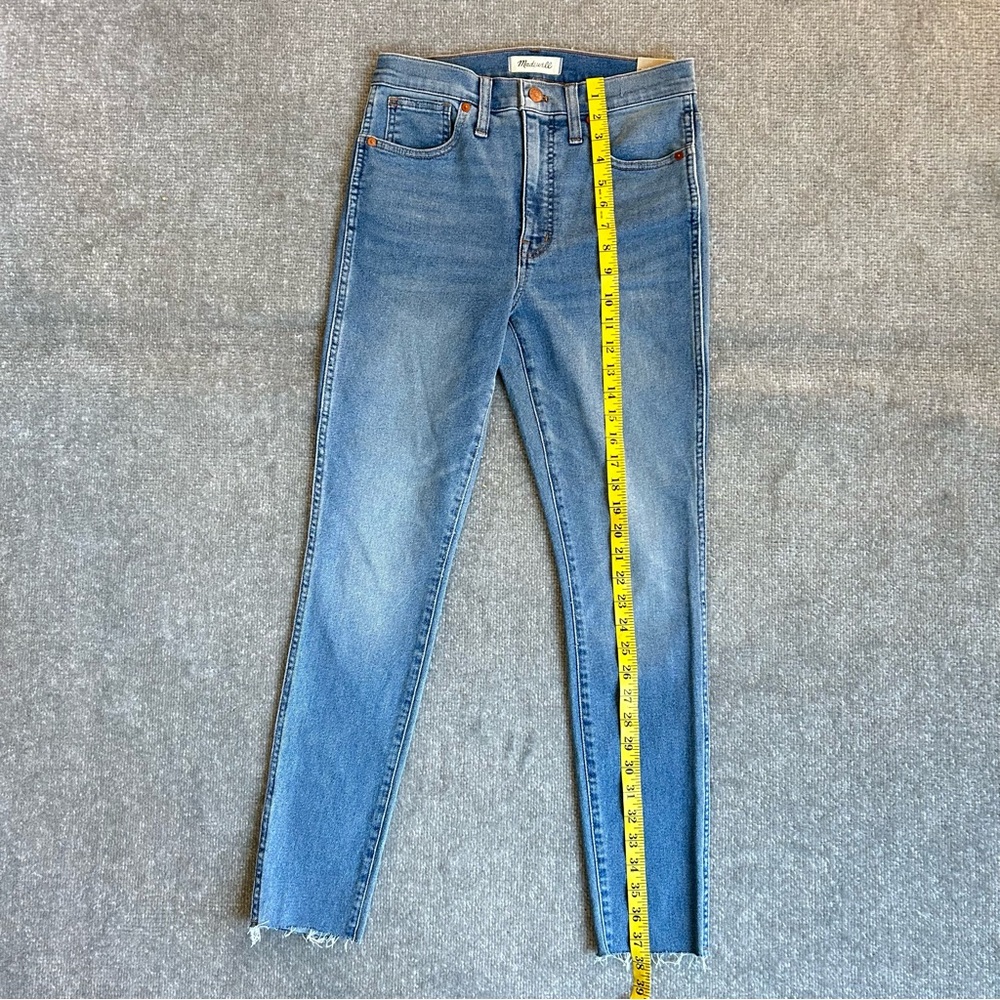 NWT Madewell 10" High-Rise Skinny Jeans Ainsworth Wash Raw Hem Size 27, NC315 - Picture 11 of 11